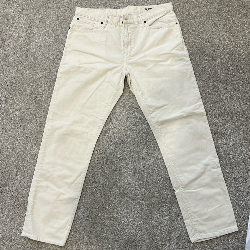 Men’s Todd Snyder, Cream Corduroy, Slim Fit, 34x30